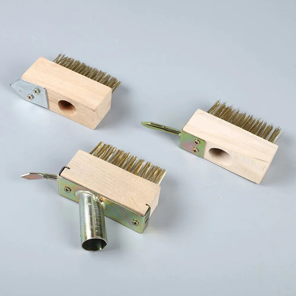 Manuelle Gartenreinigungsbürste mit Stahlborsten für Unkraut und Moos