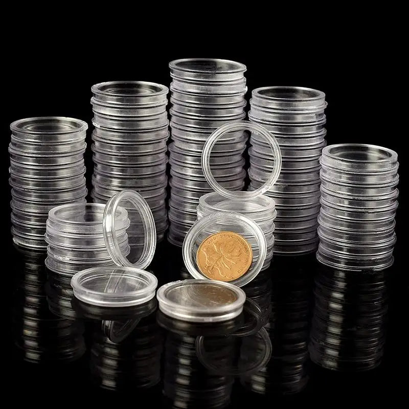 Durchsichtige Kunststoff-Münzkapseln in 21-45mm für sicheren Münzschutz
