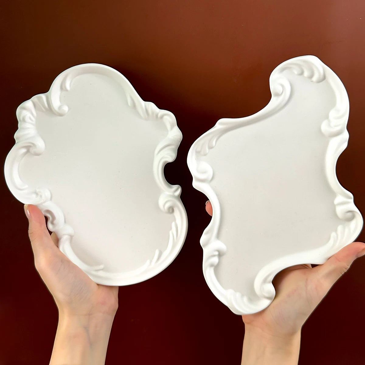 Barock Stil Silikonform für DIY Ablagen mit Relief für Wohnkultur