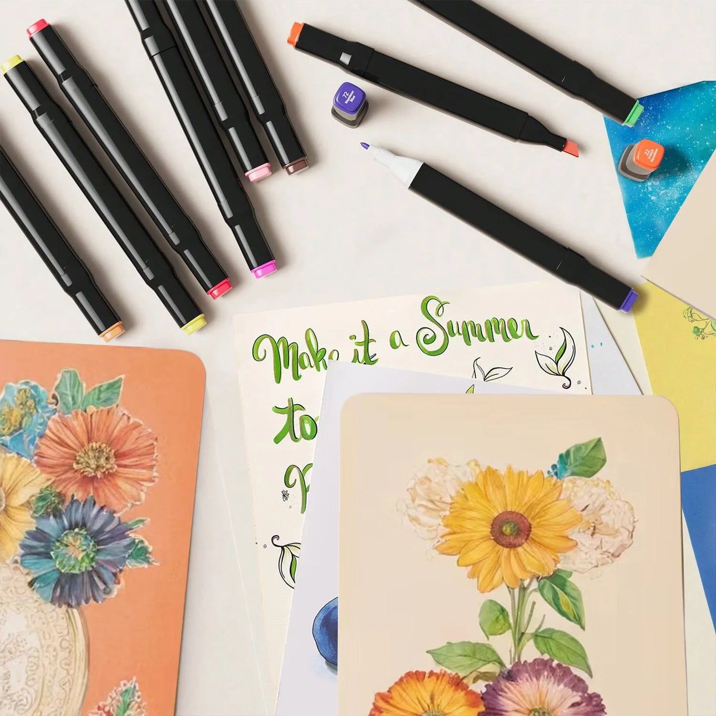 Doppelspitze Permanent Art Marker Set – 120 Farben für Zeichenkunst