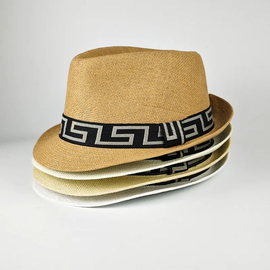 Leichter Herren Strohzylinder mit kurzer Krempe – Stilvoller Sonnenschutz für Sommer