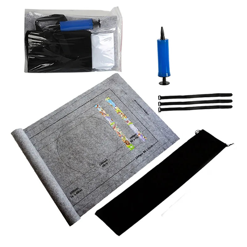 Puzzle Rollmatte für bis zu 1500 Teile – Tragbar & Praktisch, für Jigsaw