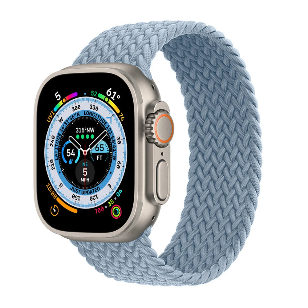 Geflochtenes Solo Loop Ersatzarmband für Smartwatch 38-49mm Unisex