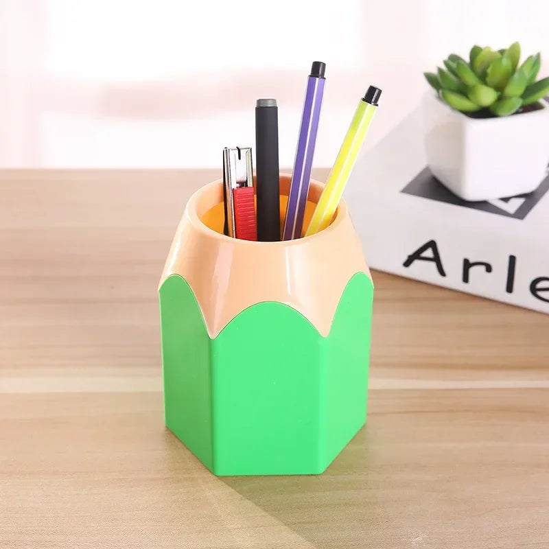 Kreativer quadratischer Stifthalter Kunststoff Organizer für Schule Büro