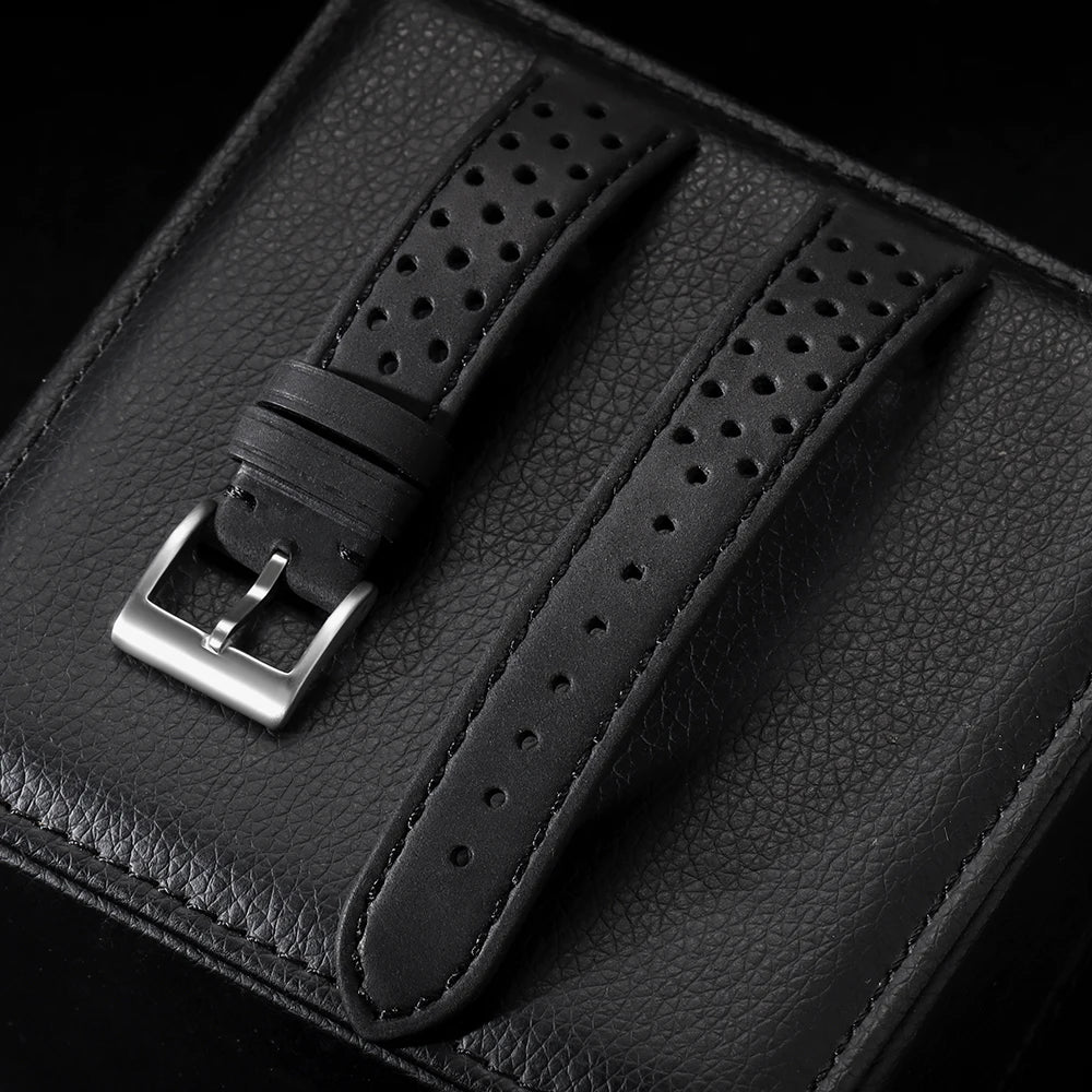 Vintage Uhrenarmband aus echtem Rindsleder in drei Breiten