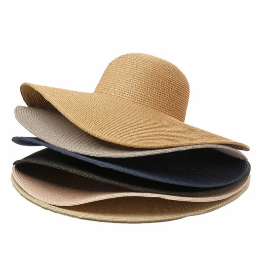 Faltbarer Damen Sonnenhut mit breiter Krempe – leichter UV-Schutz, 5 Farben