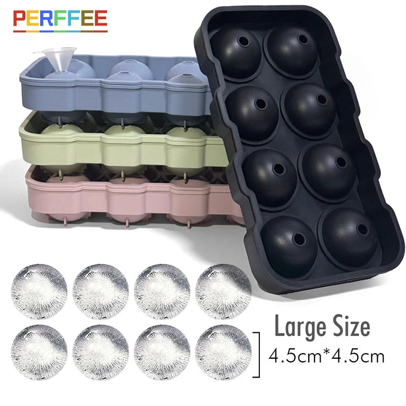 Silikon Eiswürfelform mit 8 Gitter für wiederverwendbare Eiswürfel