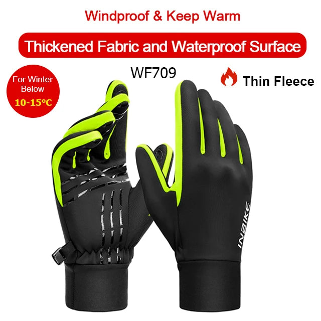 Winddichte wasserdichte Winterhandschuhe mit Touchscreen und Fleece