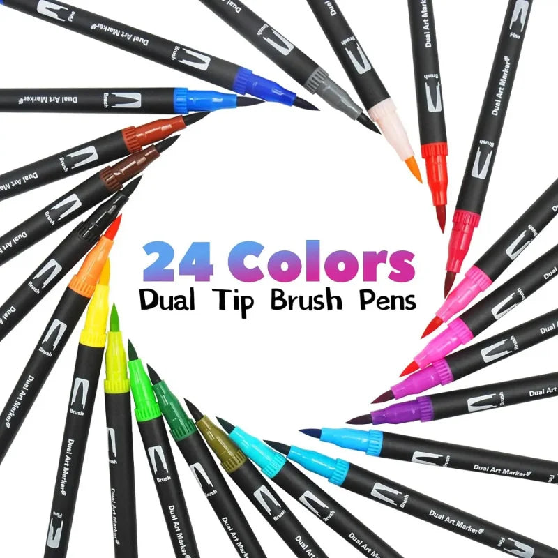 168 Farben Dual Brush Stifte für Aquarell, Manga - Schriftgestaltung