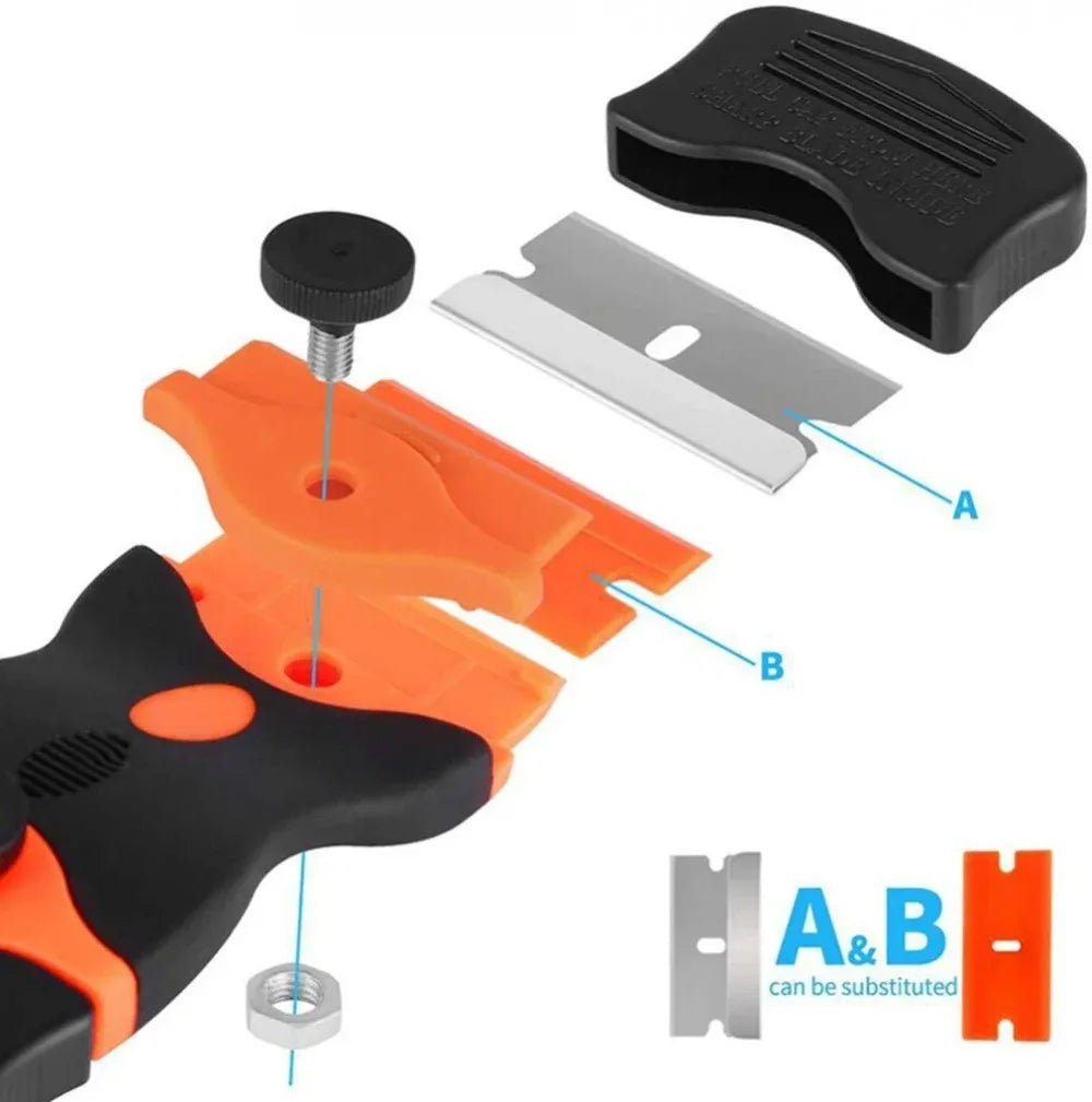 Praktischer Fenster und Glas Schaber mit Nylon Rakel für Reinigung