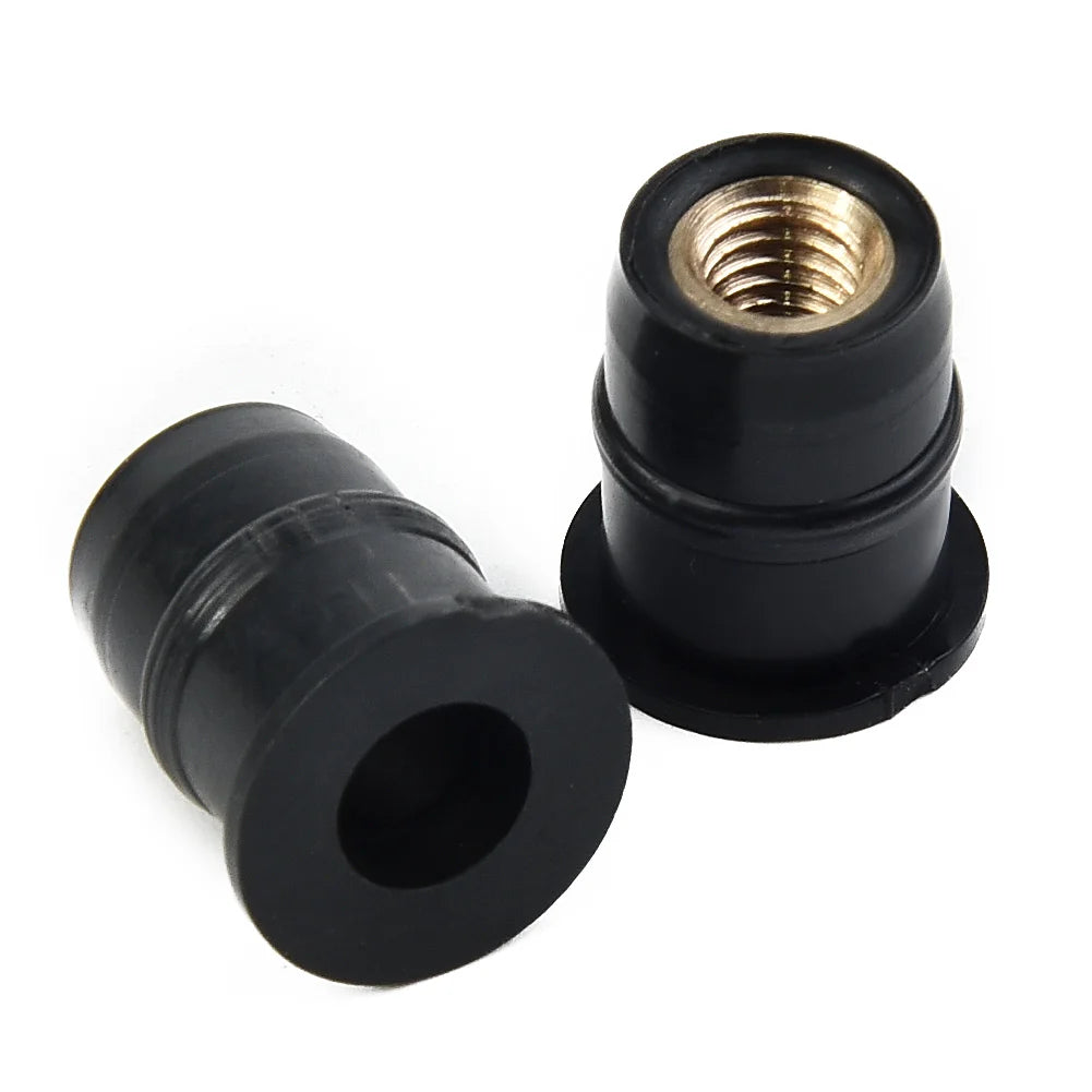 10er Set M5 5mm Gummi Muttern für Motorrad Windschutzscheiben Befestigung