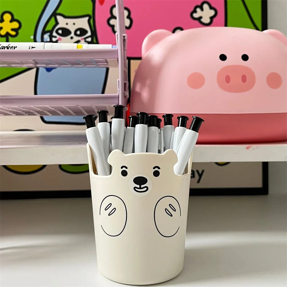 Mini Bleistifthalter Kawaii Cartoon Bär Schreibtisch Organizer Telefonhalter