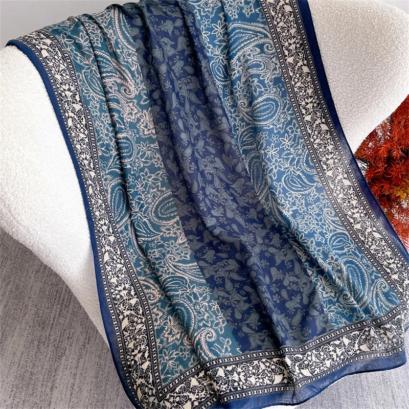 Damen Schal aus Polyester Paisley-Muster Lang Warm Mode Herbst Winter