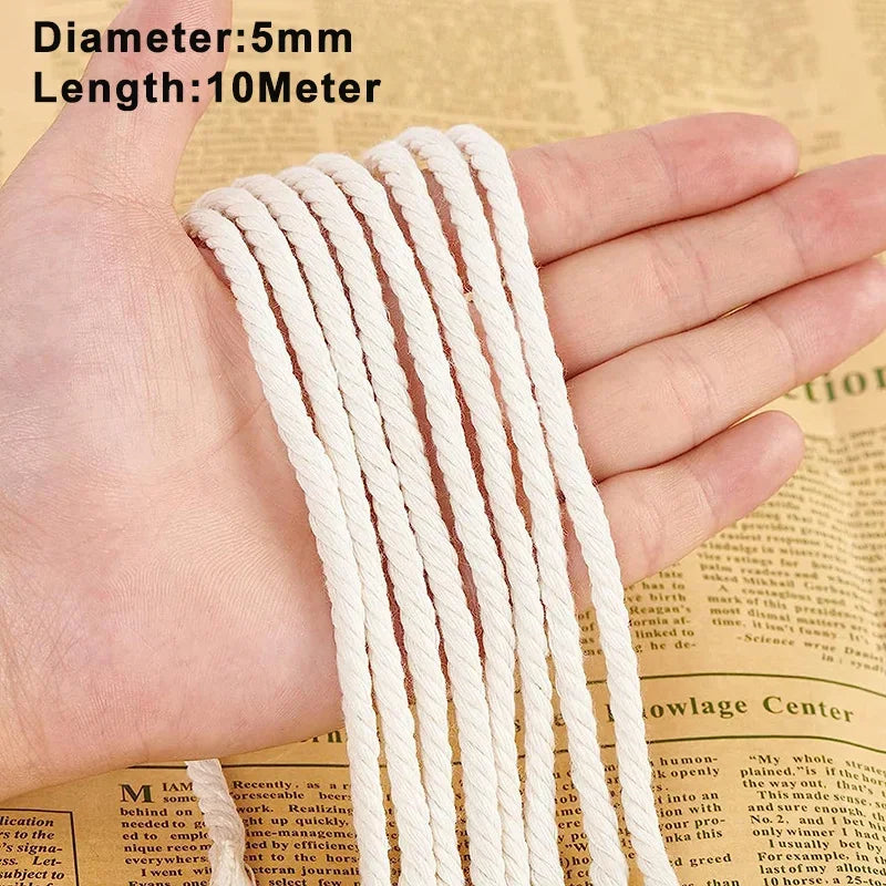 Makramee Baumwollseil Natur – Für DIY Wandbehänge und Deko