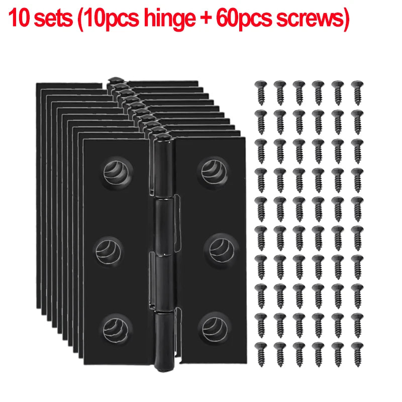Schwarze Edelstahl Möbelscharniere – Robust - Vielseitig für Holz