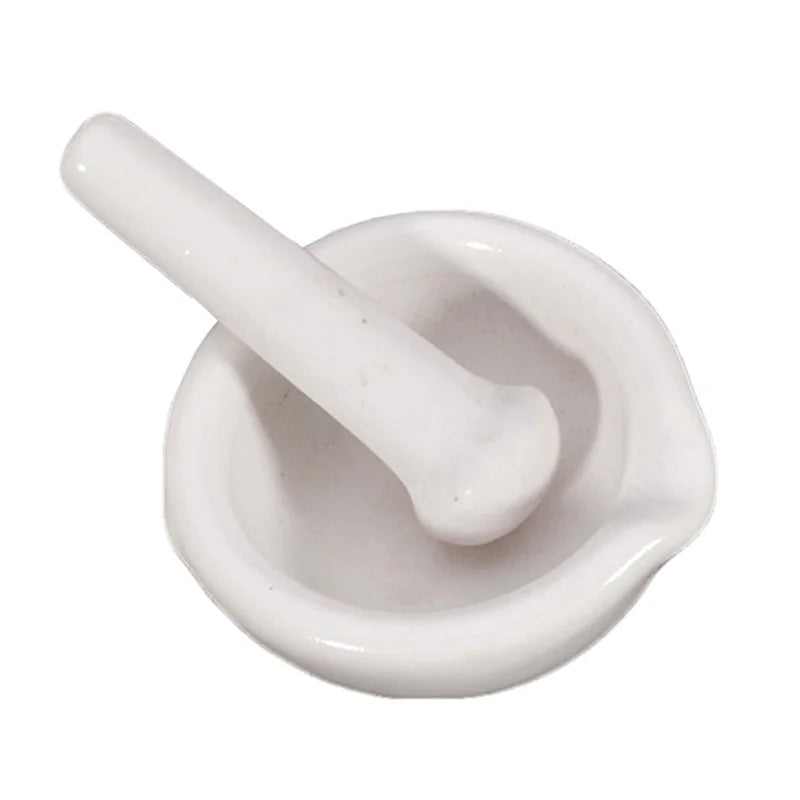 6 ml Porzellan Mörser - Stößel Set – Präzises Mahlen für Kräuter - Samen