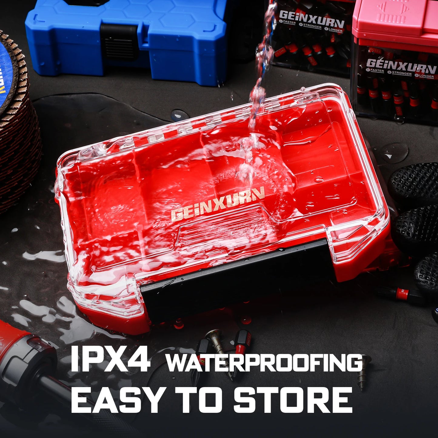 IPX4 Wasserdichter Kleinteile Organizer mit Trennwänden für Schrauben Bits