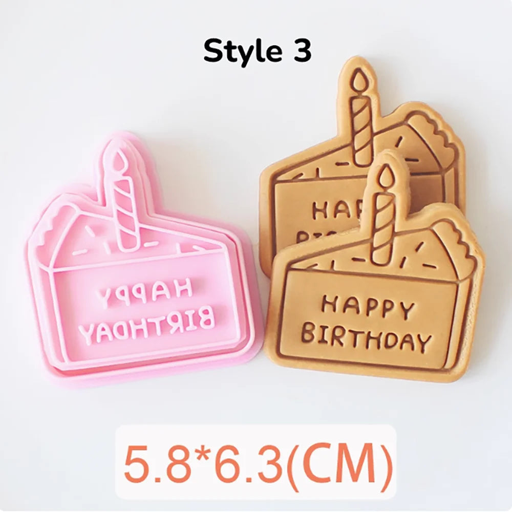 Happy Birthday Keksstempel aus PLA – Umweltfreundlicher Keksformer 2–7 cm