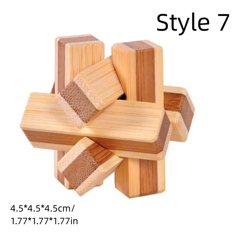 Holz Kong Ming Lock 3D Puzzle Montessori Spielzeug Kinder-Yabubest - Home & More