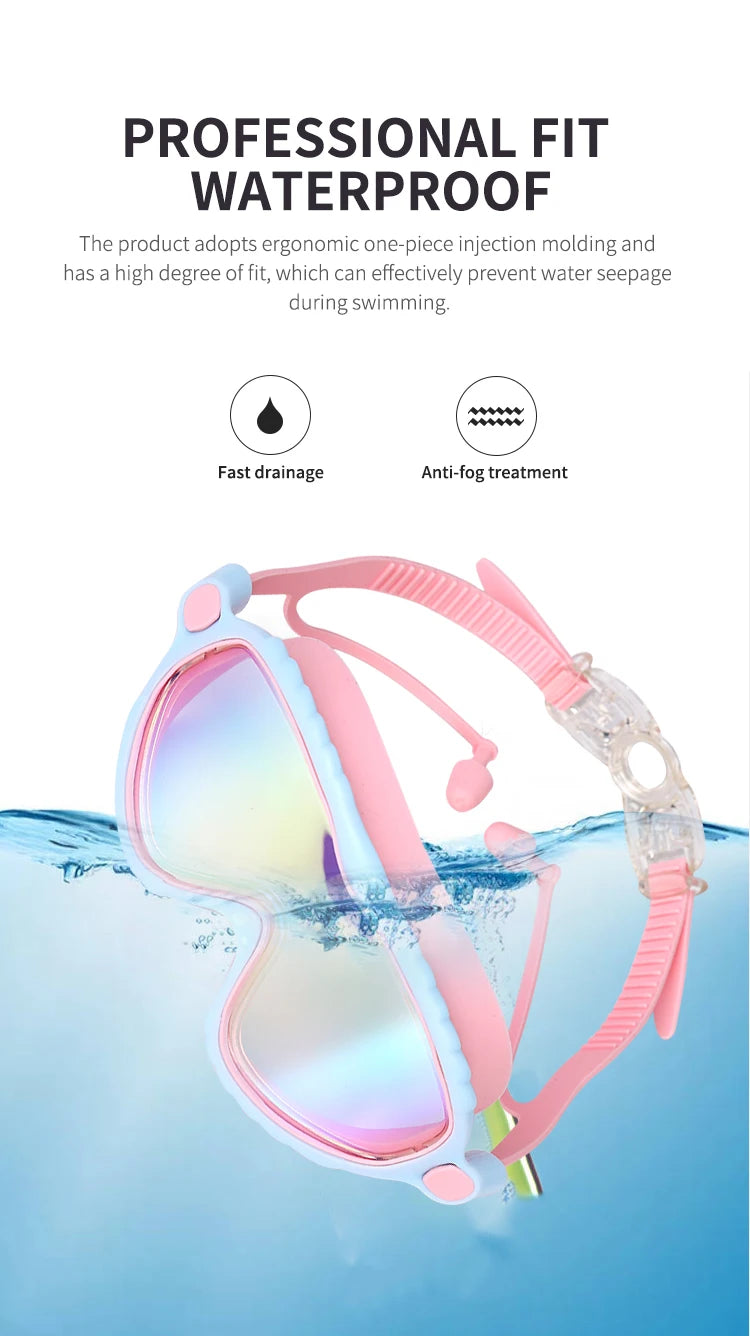 Kinder Schwimmbrille aus Silikon beschlagfrei auslaufsicher für 3-15 Jahre