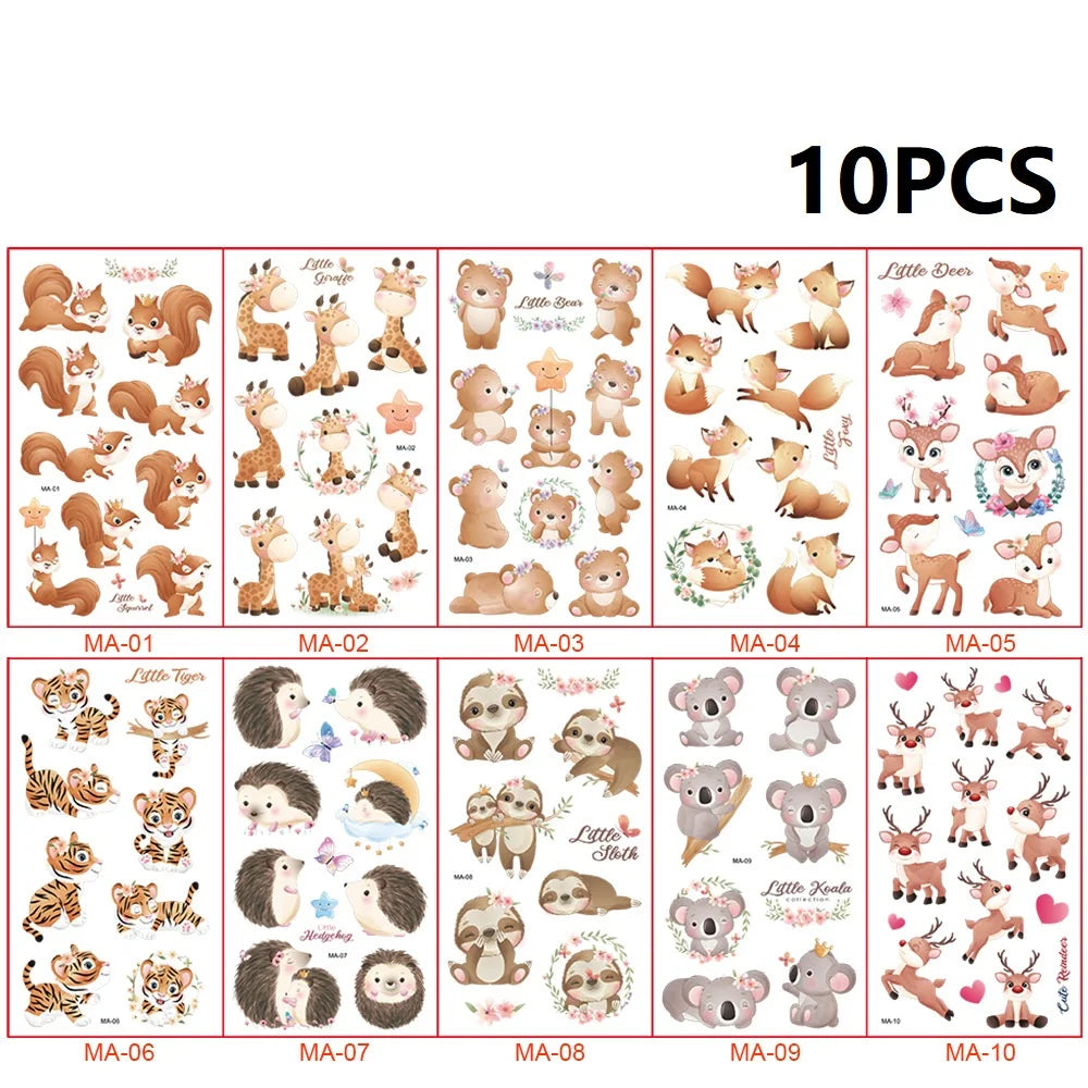 Temporäre Fußball Tattoos Set mit 10 wasserdichten Aufklebern