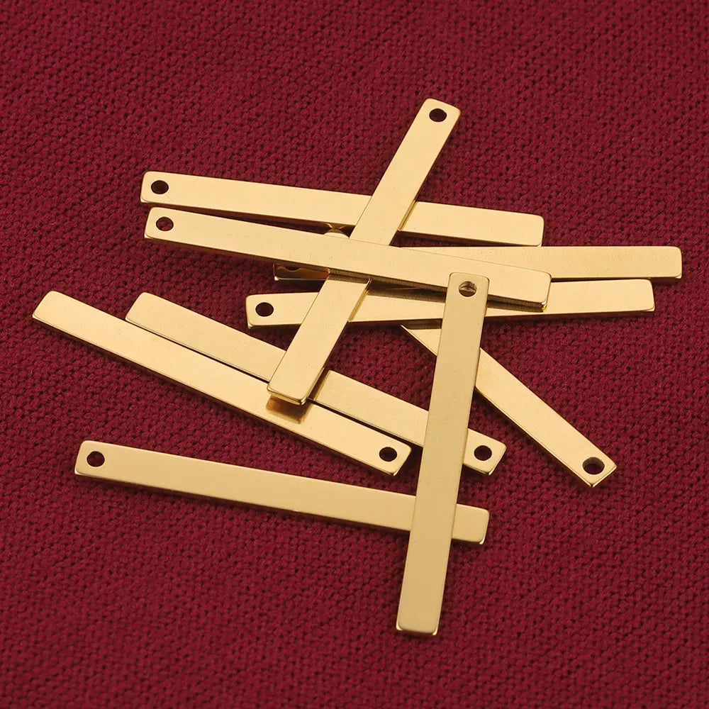20 Stück Edelstahl Gold Rechteck Charm Connector für Schmuck DIY