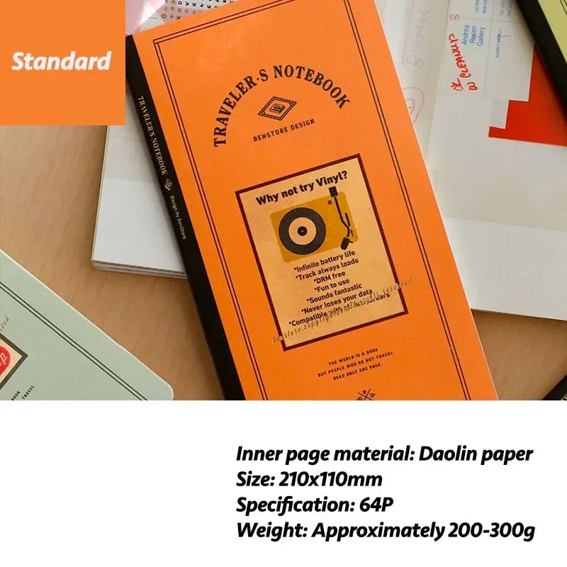 Notizbuch Ersatzkern Standard Blanko Quadratisch für Reise und Alltag