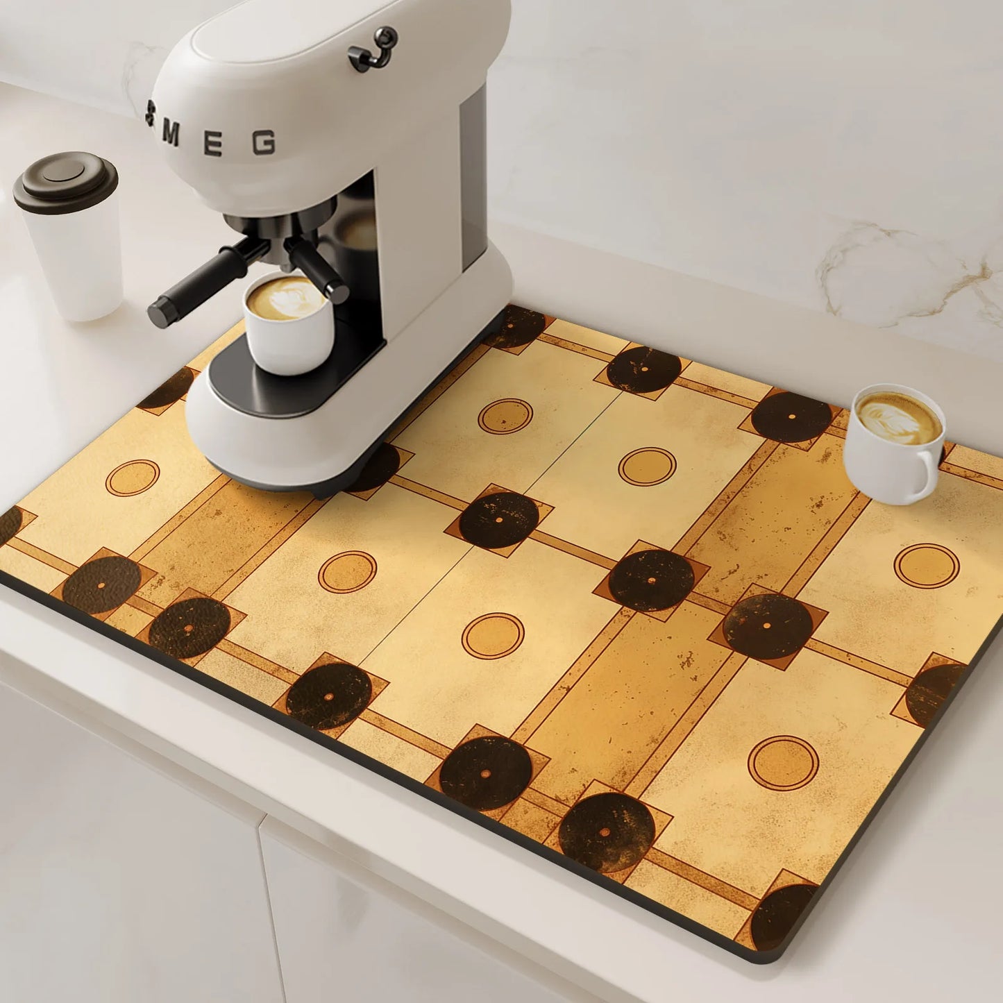 Schnelltrocknende Abtropfmatte aus Kieselalgen Schlamm für die Küche