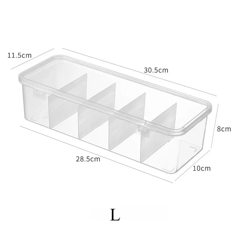 Transparente staubdichte Aufbewahrungsbox für Kabel und Karten