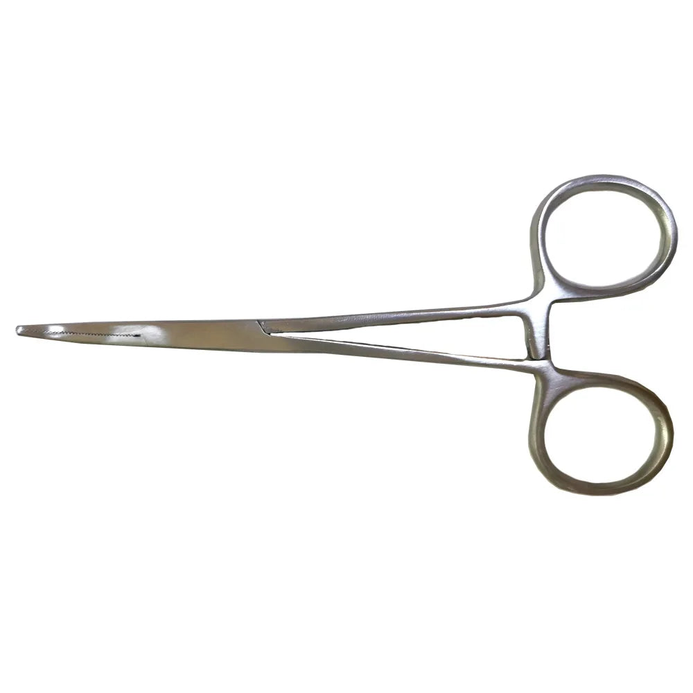 Präzise - Robust: 12,5cm Edelstahl Zange mit gebogener Spitze für Angeln - Hobby