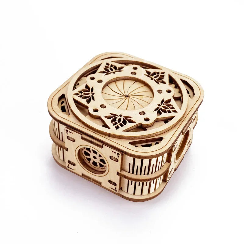 3D Holzbaukasten Spieluhr Bausatz für Kinder und Erwachsene