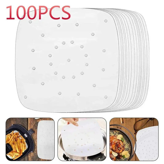 100 Stück Einweg Dampfgarer Küchenpapier für Heißluftfritteuse - Yabubest - Home & More