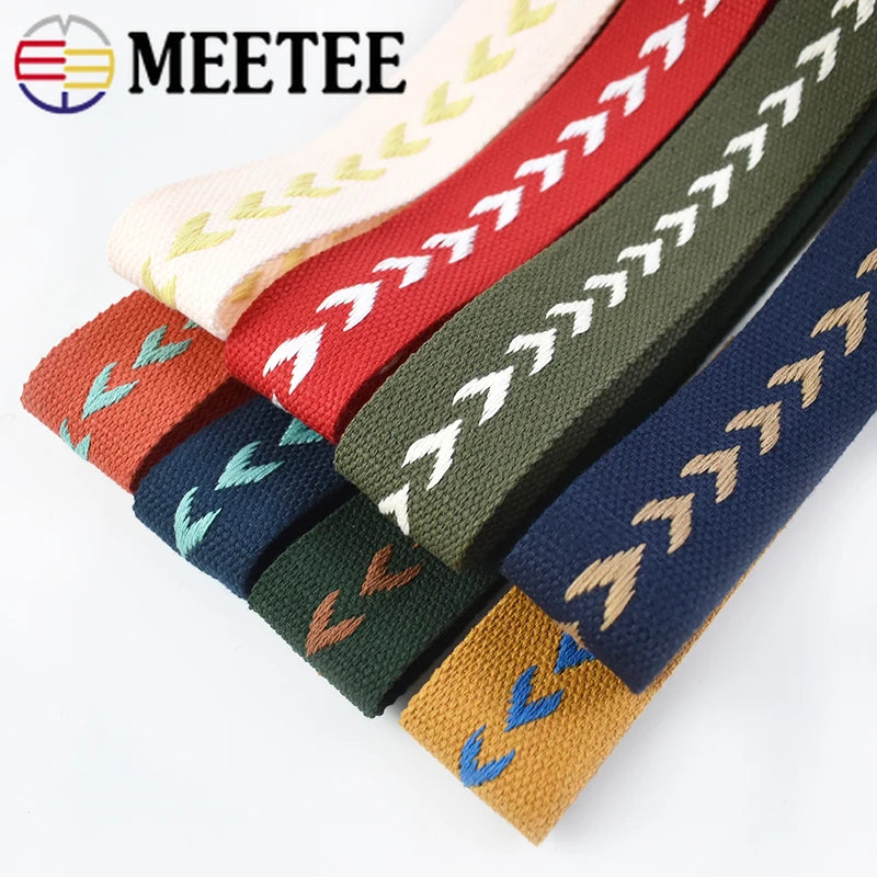 Vielseitiges 38mm Jacquard Gurtband aus Polyester Baumwolle zum Nähen
