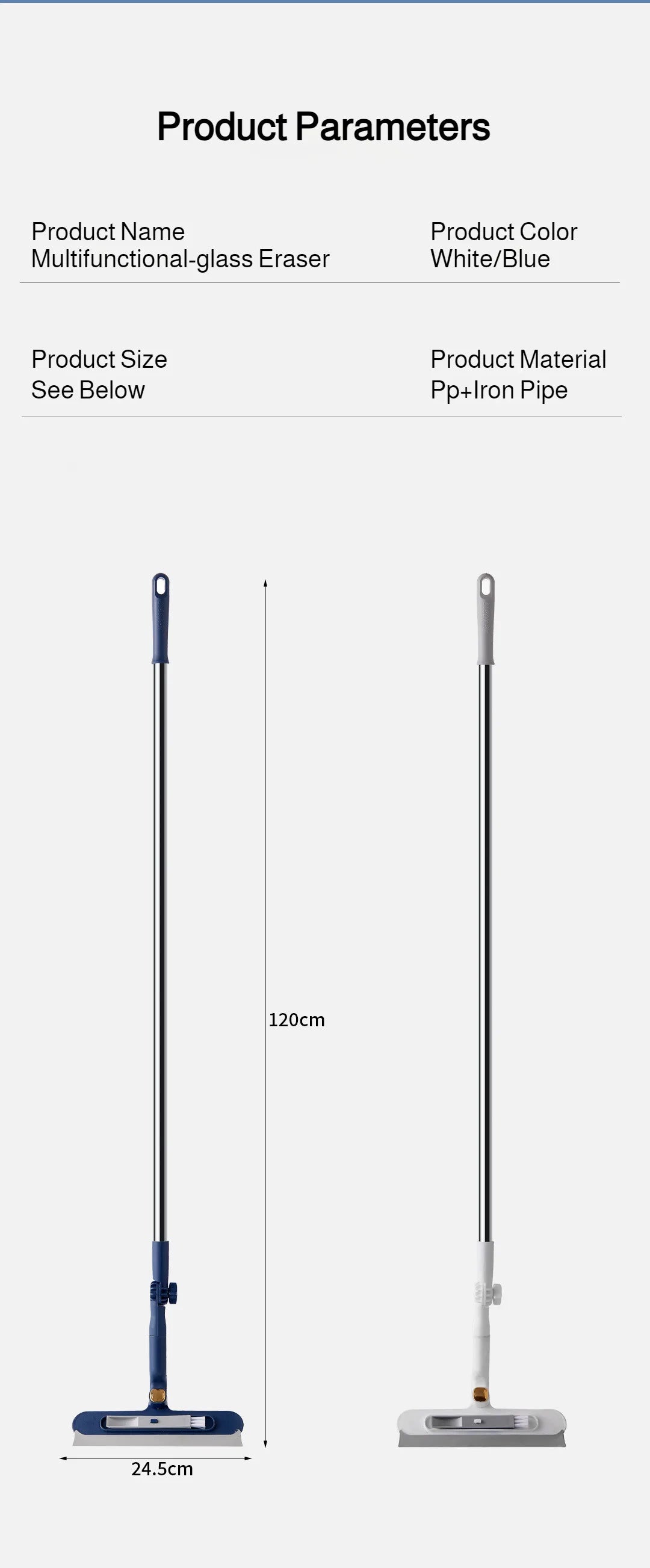 2in1 Fensterreiniger mit drehbarer Bürste und Rakel für Glas und Fliesen-Yabubest - Home & More