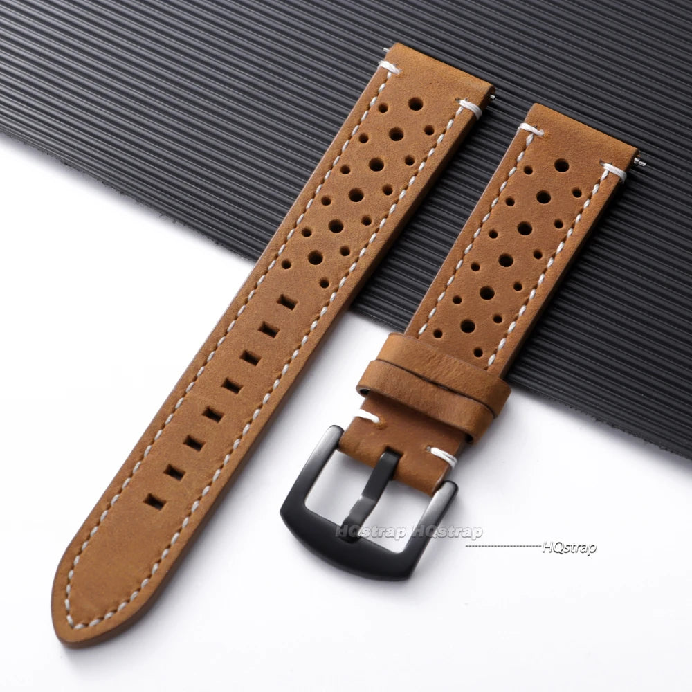 Vintage Rindsleder Uhrenarmband 18 Millimeter bis 24 Millimeter A