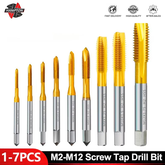 HSS Titanbeschichtung Gewindebohrer M2-M12 Metrisch Handwerkzeuge