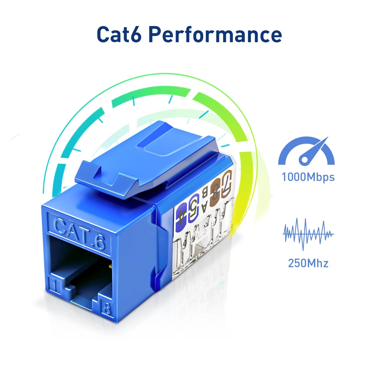 RJ45 Cat6 Keystone Buchsen 90 Grad Ethernet Punch Down Adapter Slim