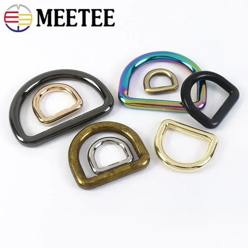 Metall D Ring Schnallen für Taschen und Haustierkragen 5 bis 38 mm