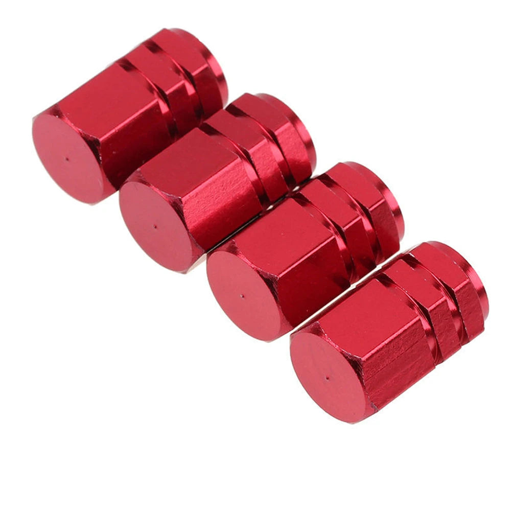 Aluminium Ventilkappen 4er Set 16 mm x 10 mm Schutz für Reifen