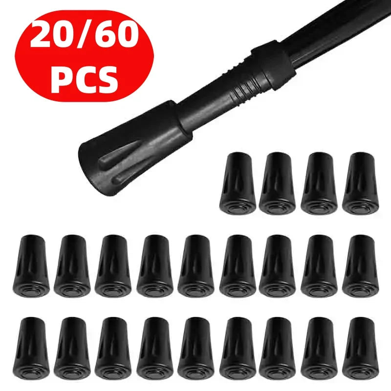 20x Gummi Schutz Kappen für Trekkingstöcke Nordic Walking Outdoor Wanderung