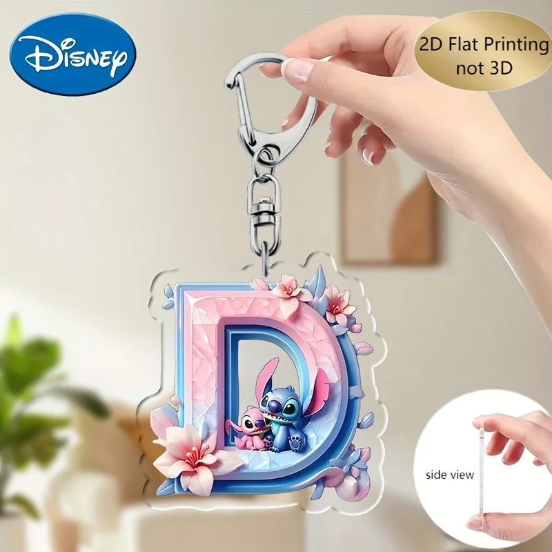 Bunter 2 Zoll Acryl Schlüsselanhänger mit A-Z Buchstaben für Kinder