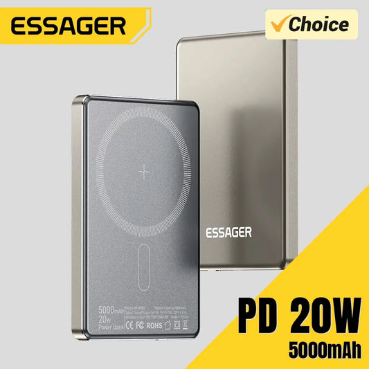 Dünne Magnetische Kabellose Powerbank 5000mAh 20W Schnellladung