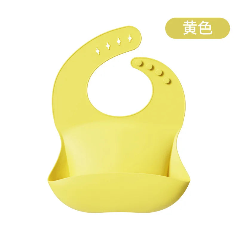 Weiches Silikon Baby Lätzchen mit 3D Reis Tasche wasserdicht für Kinder