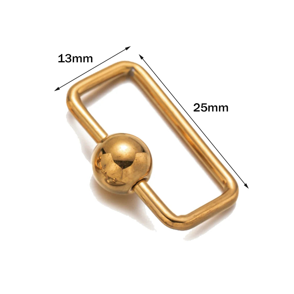 5er Set goldene Schraube Karabiner aus Edelstahl für Schmuck DIY