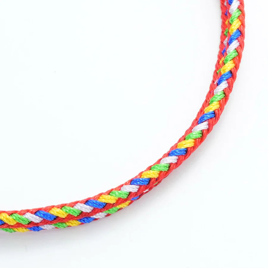 2mm Doppelschicht Geflochtenes Seil Armband Unisex Glücksarmband Bunt