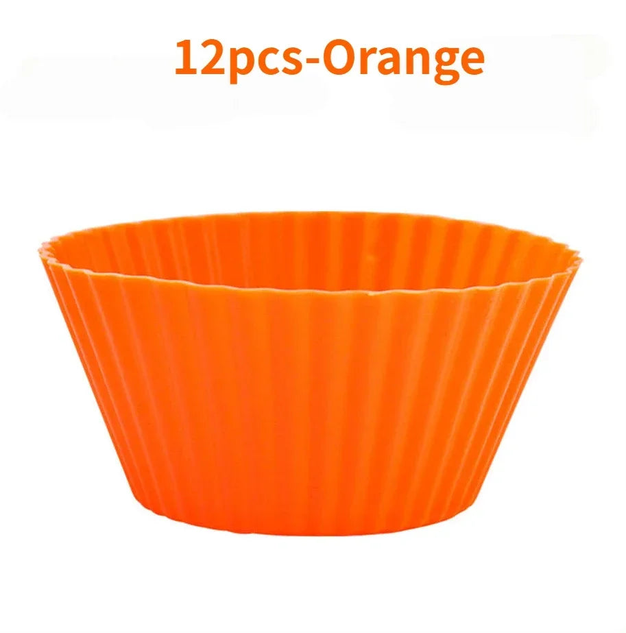12-teiliges Silikon Muffin-Backform-Set – langlebig, geschmacksneutral