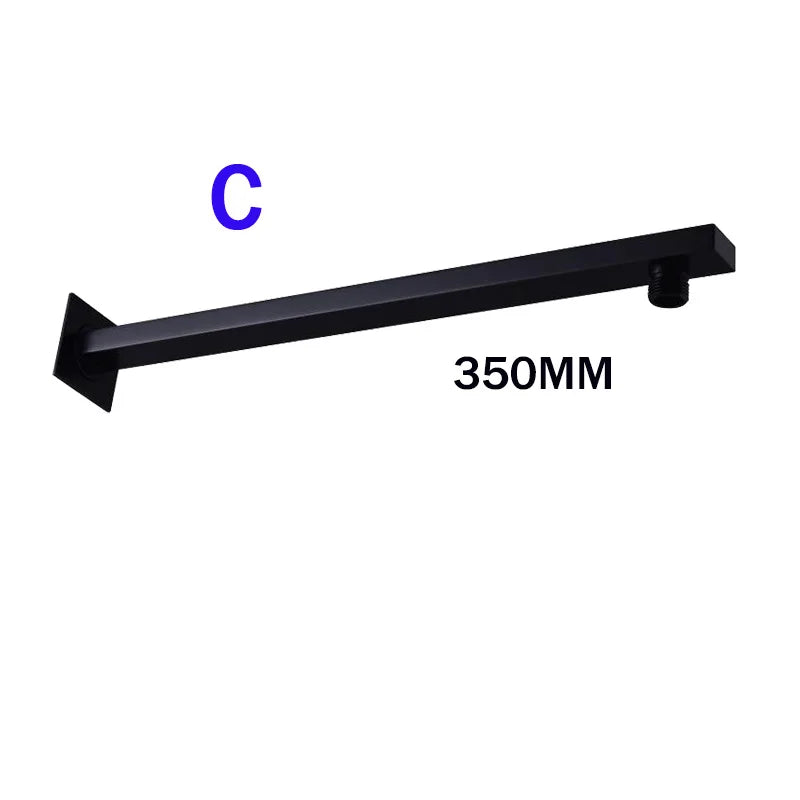 Ultradünner Edelstahl Duschkopf Regenduschkopf 8 10 12 16 Zoll Schwarz