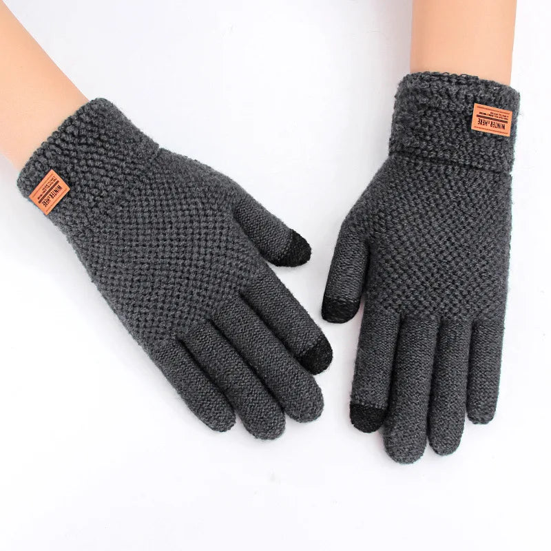 Warme Herren Touchscreen Handschuhe Strick Business Radfahren