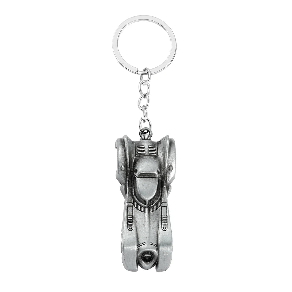 Stylischer Batman Batmobil Schlüsselanhänger aus robustem Vintage Metall mit Karabiner