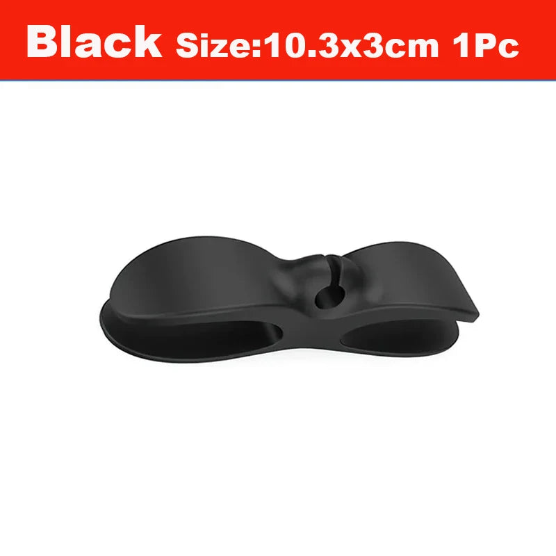 Ordnung schaffen: Silikon Kabelhalter 10x2,8 cm, 1–3 Stück, Schwarz Weiß Grau